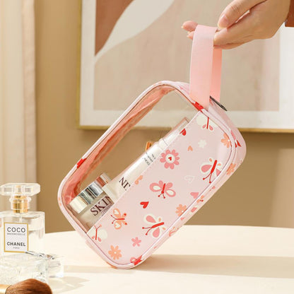Transparent makeup bag