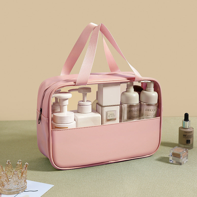 Transparent makeup bag