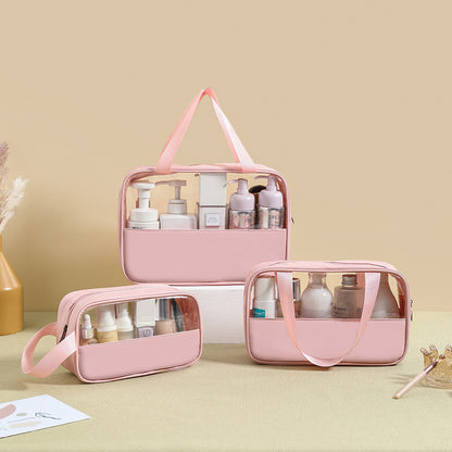 Transparent makeup bag