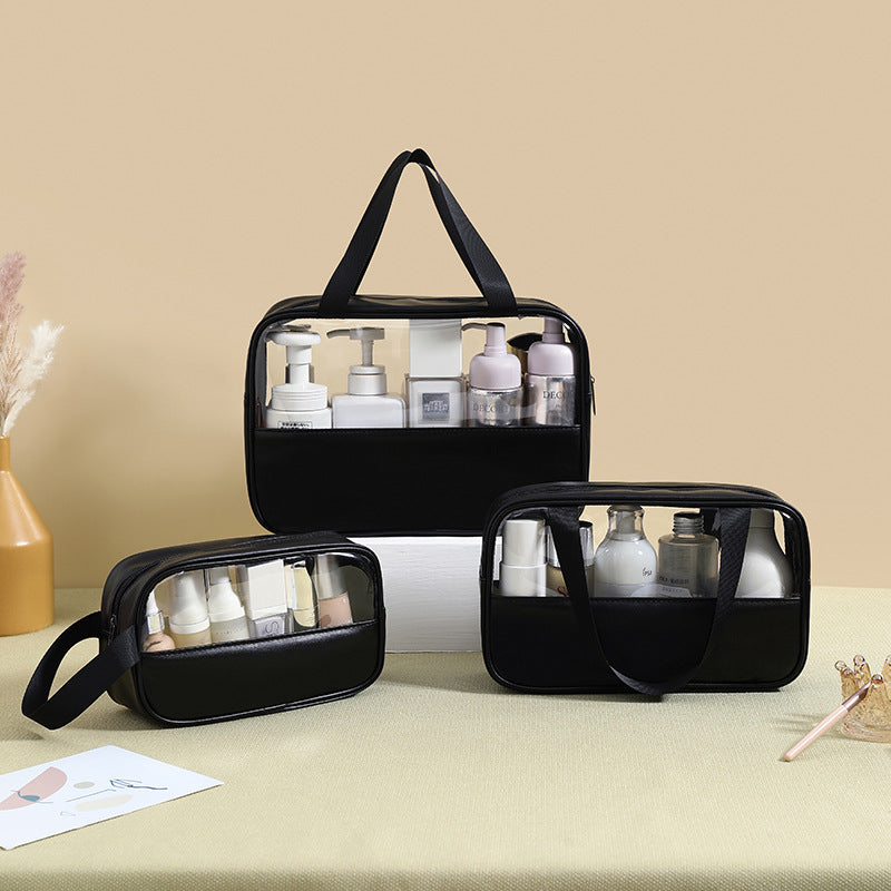 Transparent makeup bag