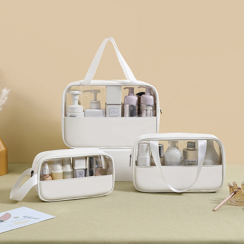 Transparent makeup bag