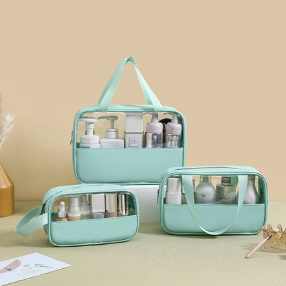 Transparent makeup bag