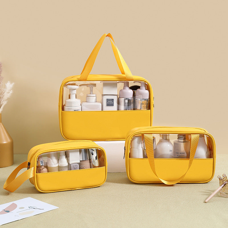 Transparent makeup bag