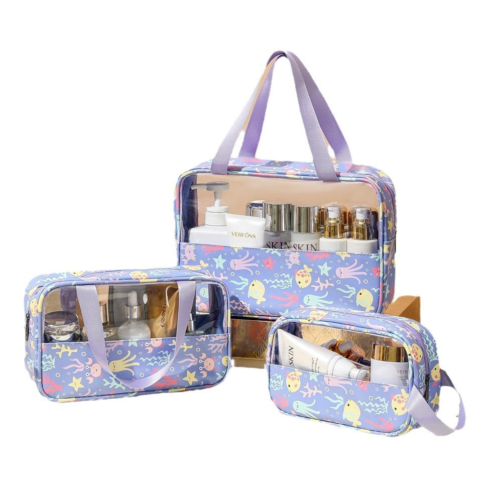 Transparent makeup bag