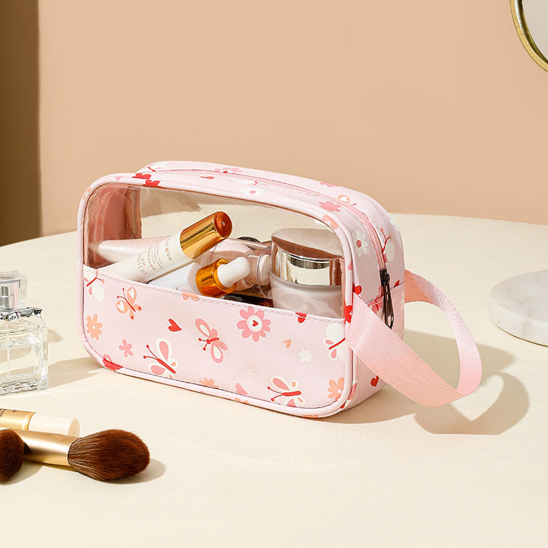 Transparent makeup bag