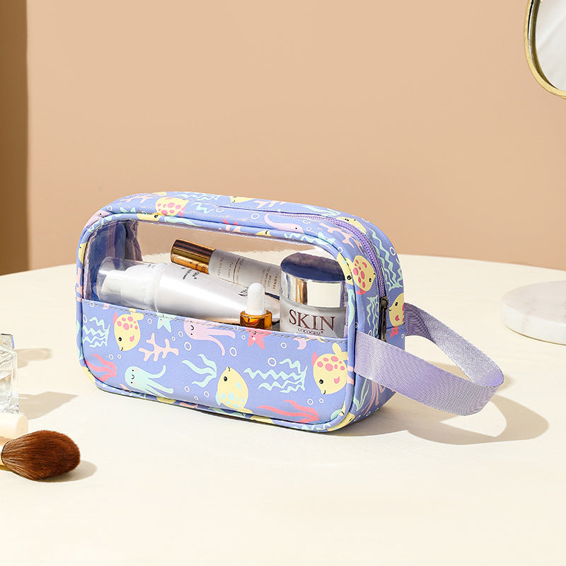 Transparent makeup bag