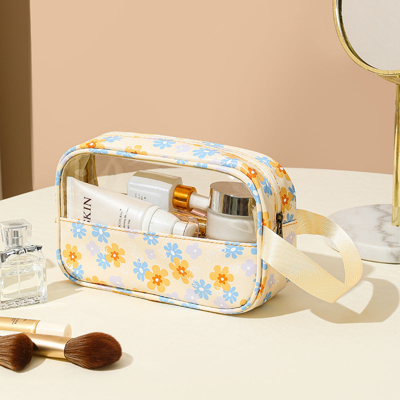 Transparent makeup bag