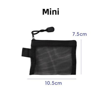 Transparent Mesh Cosmetic Toiletry Organizer Bag