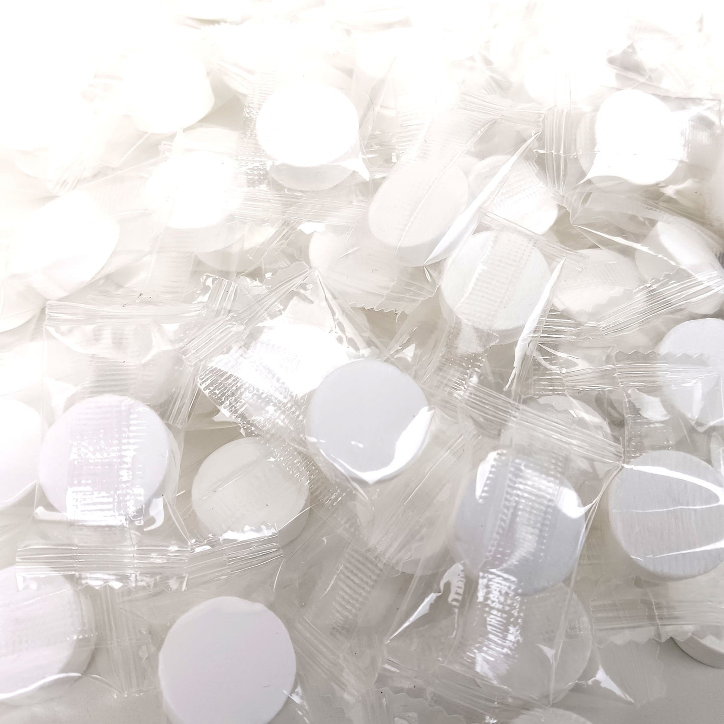 Transparent packaging compressed towels