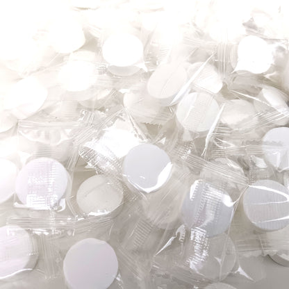 Transparent packaging compressed towels