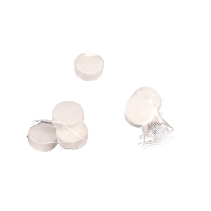 Transparent packaging compressed towels