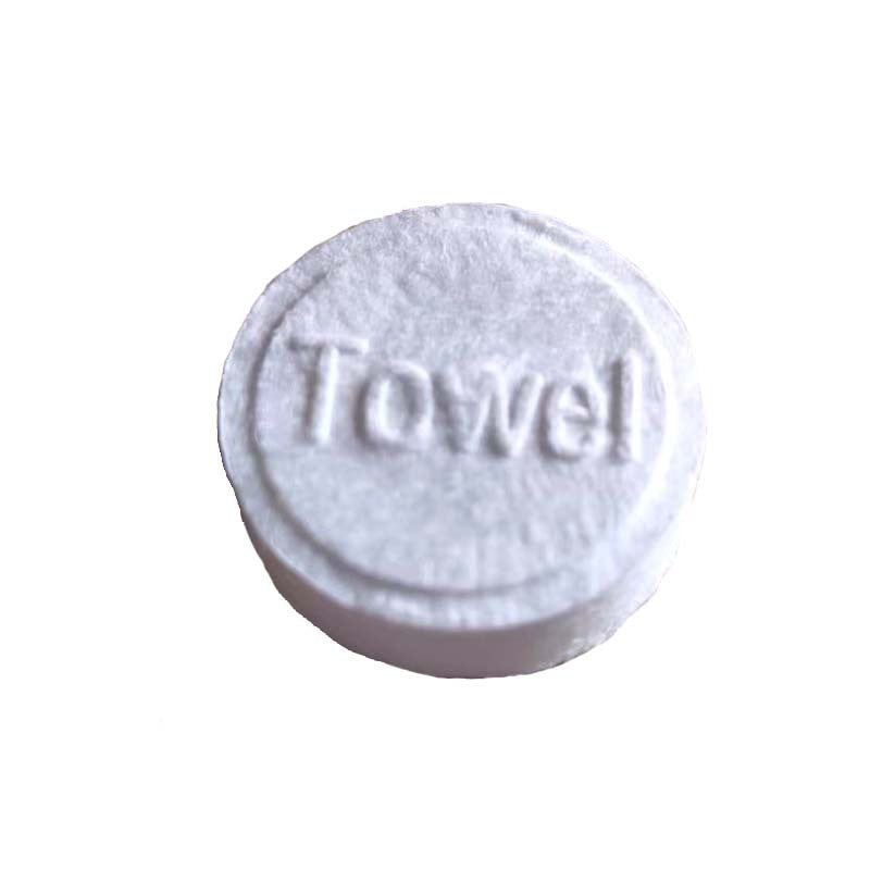 Transparent packaging compressed towels
