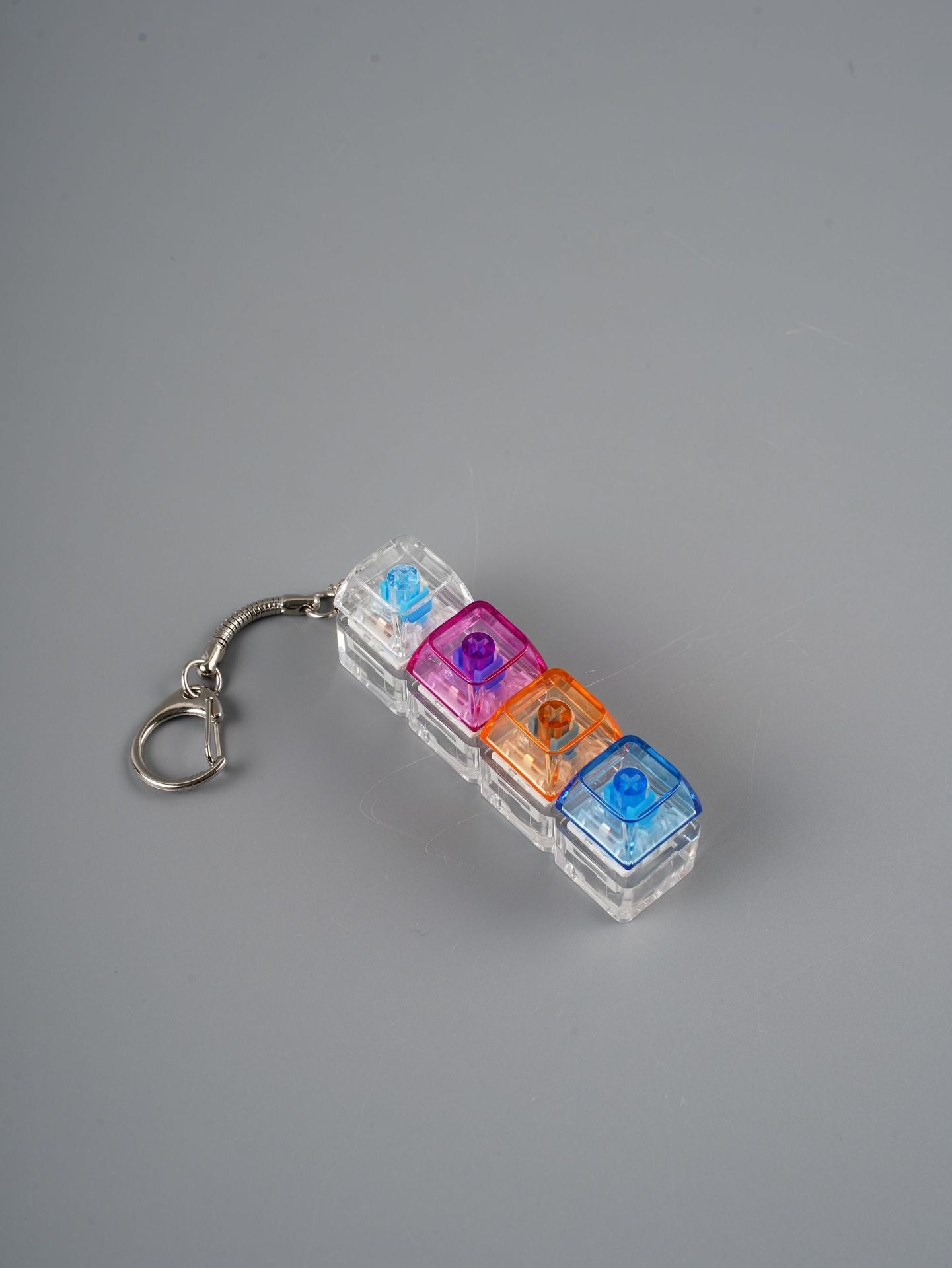 Transparent PC Key Decompression Toy Keychain