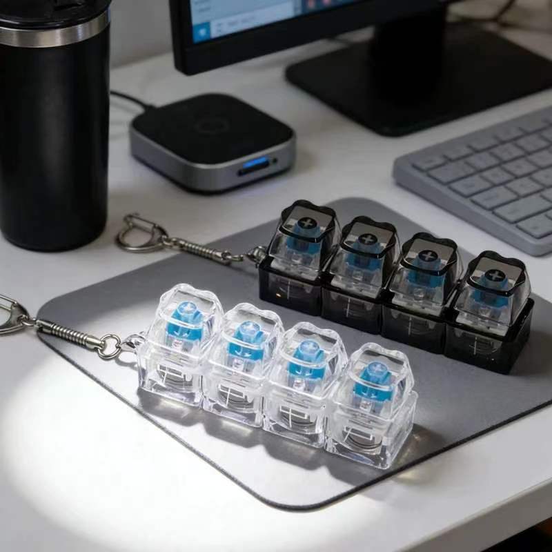 Transparent PC Key Decompression Toy Keychain
