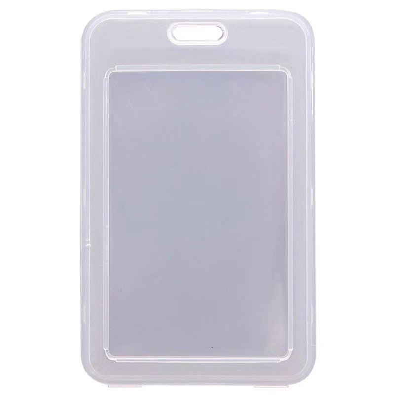 Transparent Plastic Card Holder with Keychain