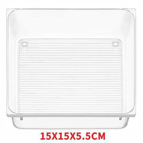 Transparent plastic drawer storage box