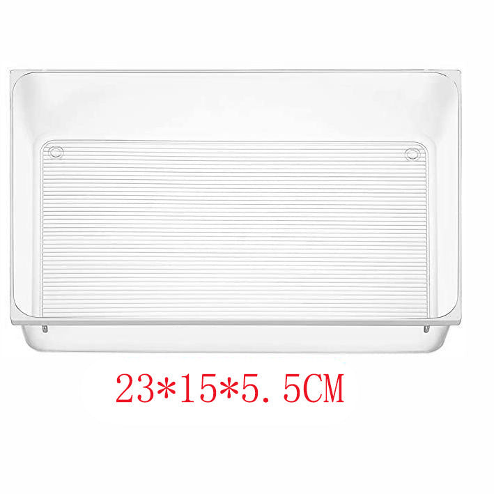 Transparent plastic drawer storage box