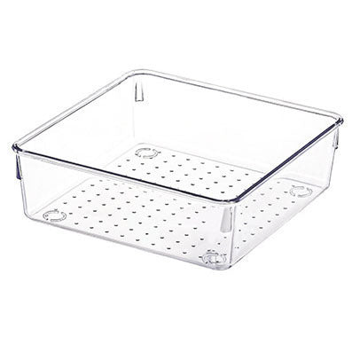 Transparent plastic drawer storage box
