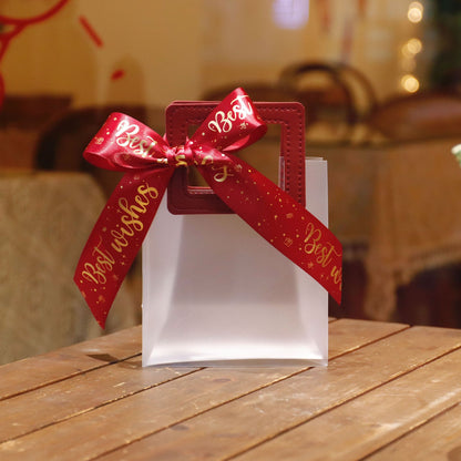 Transparent Plastic Gift Bags with Ribbon Decoration