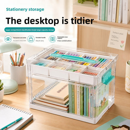 Transparent portable storage box