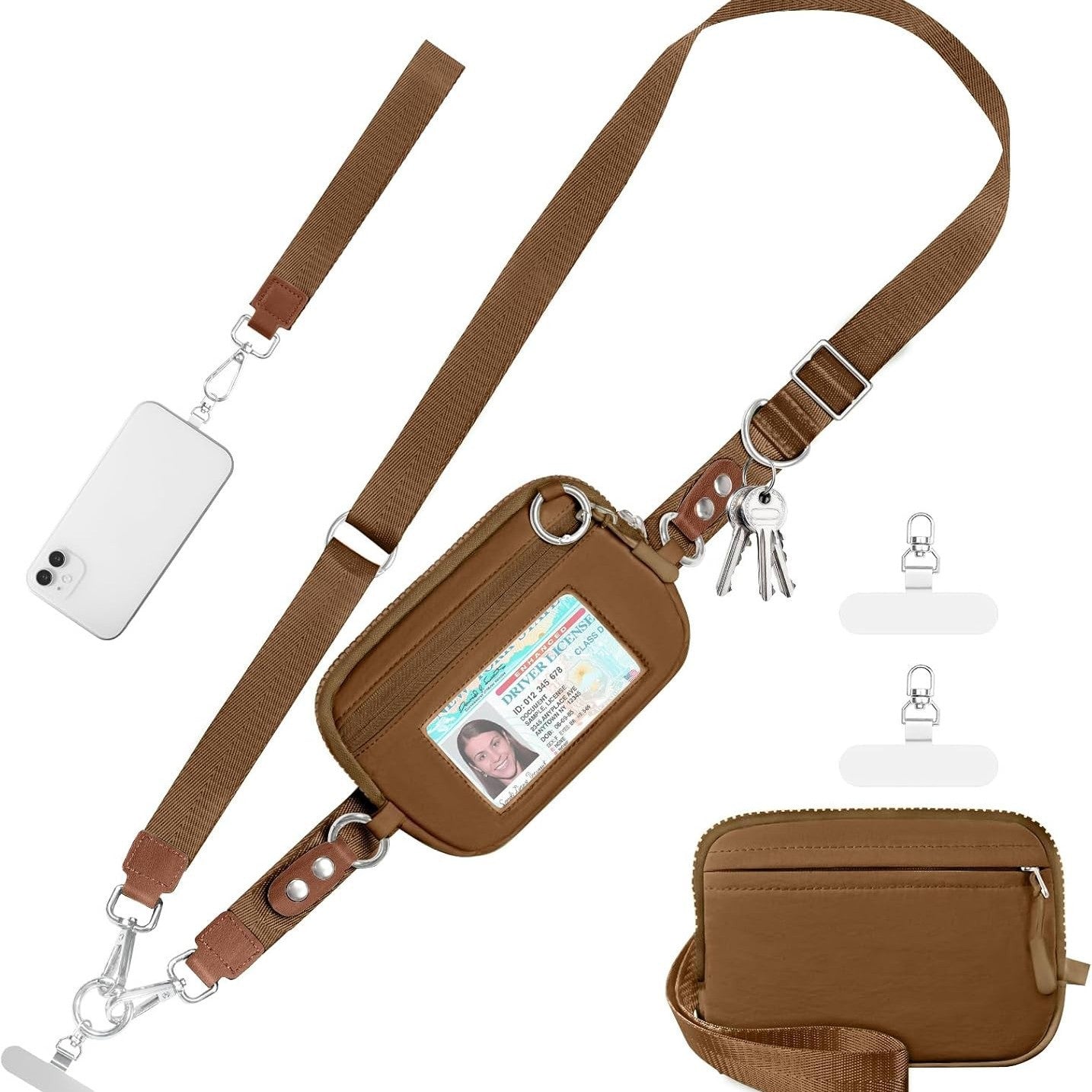 Transparent PVC Wrist Card Holder Bag