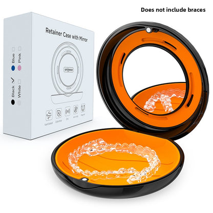 Transparent Retainer Storage Box with Mirror