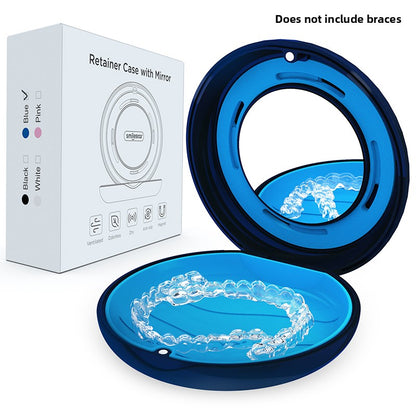 Transparent Retainer Storage Box with Mirror