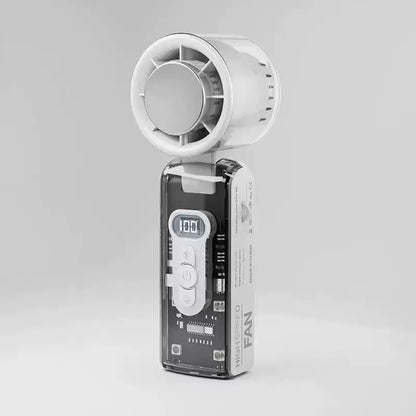 Transparent Semiconductor Cooling Handheld Fan with Light