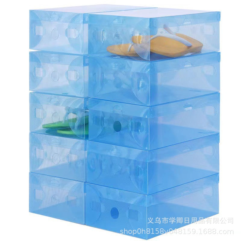Transparent shoe organizer shoe box