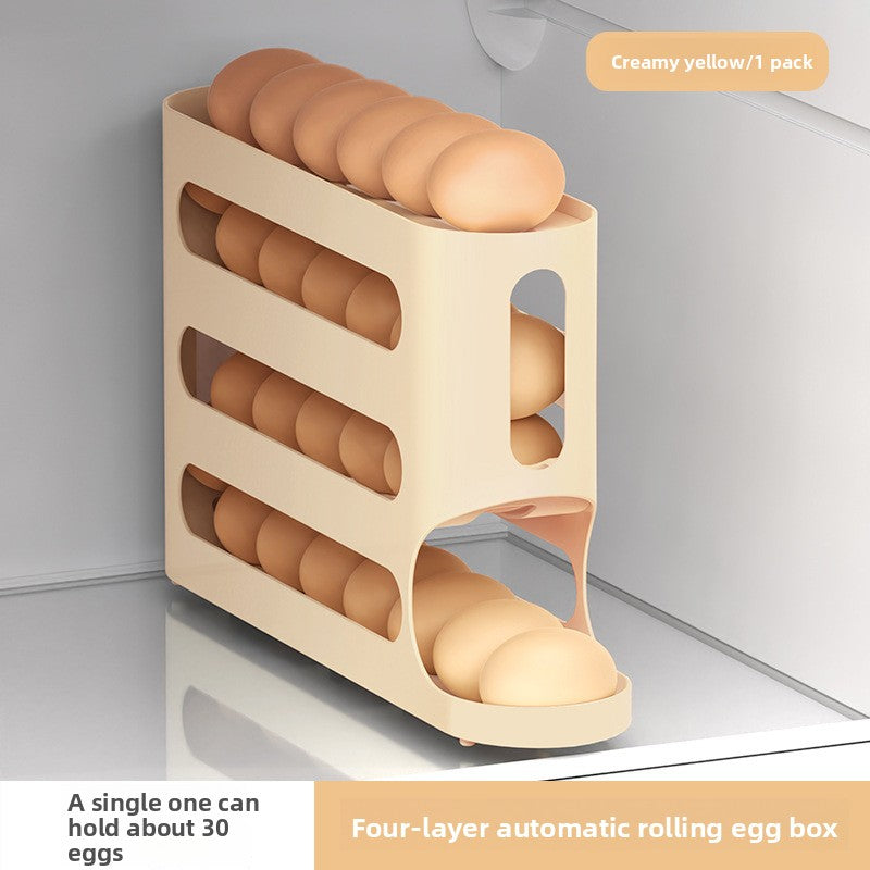 Transparent Slide Egg Storage Box Refrigerator Organizer
