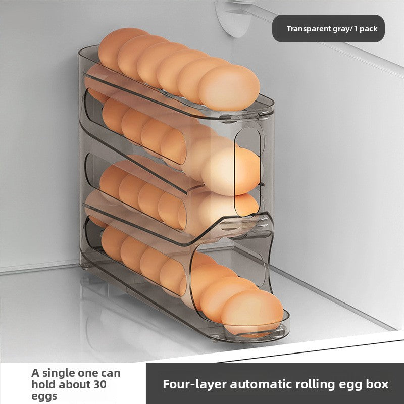 Transparent Slide Egg Storage Box Refrigerator Organizer