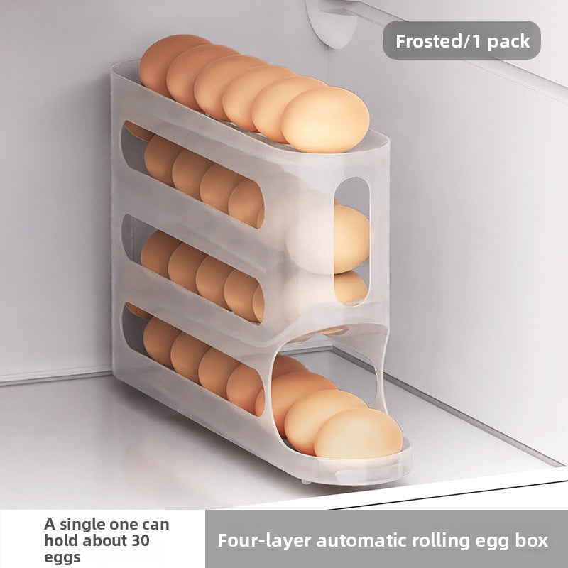 Transparent Slide Egg Storage Box Refrigerator Organizer