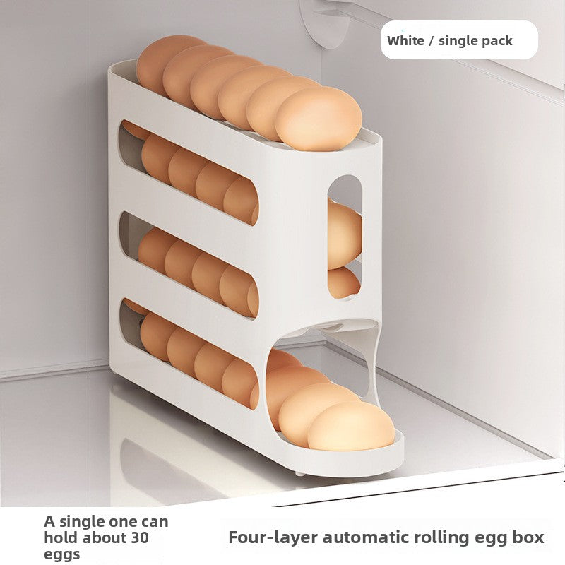 Transparent Slide Egg Storage Box Refrigerator Organizer