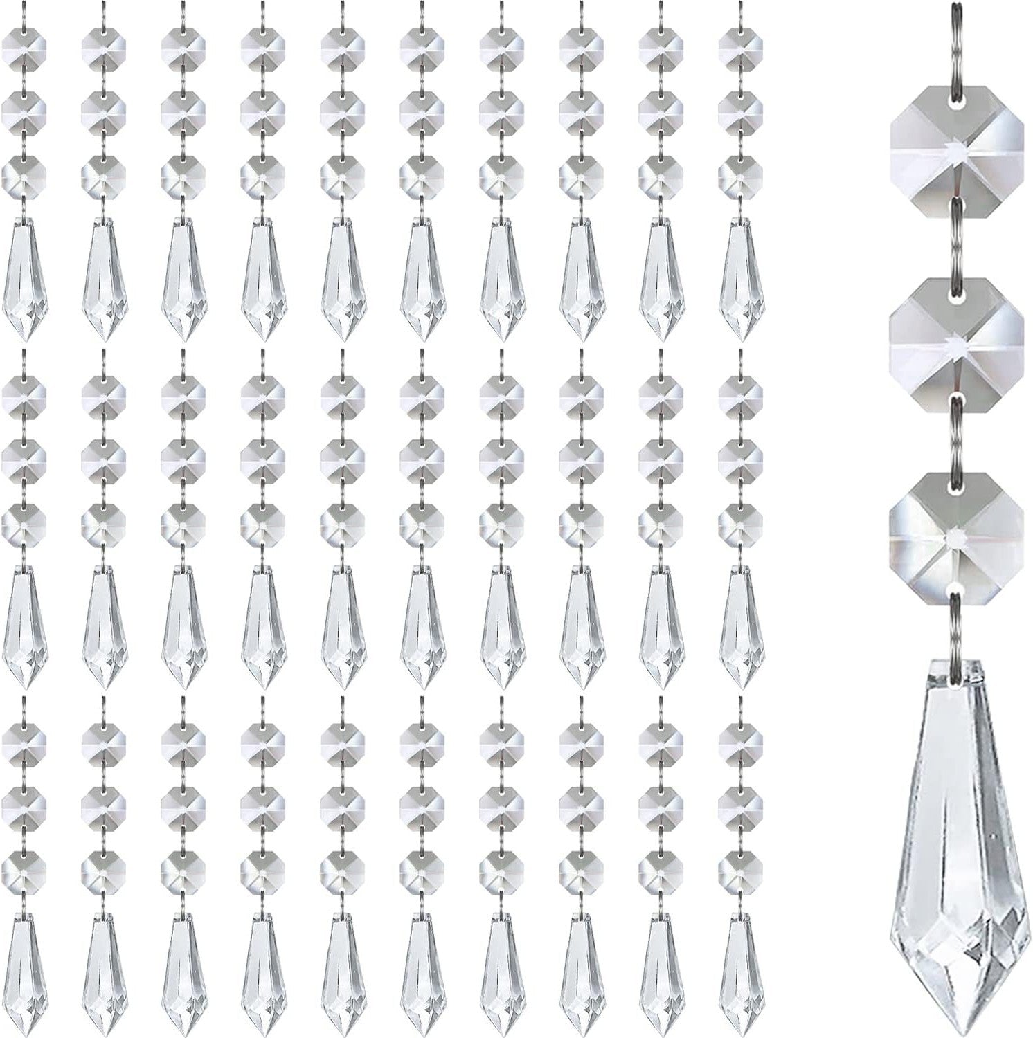 Transparent Snowflake Christmas Tree Hanging Ornaments