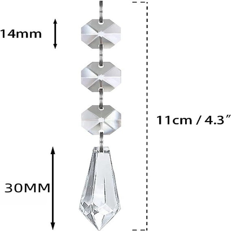 Transparent Snowflake Christmas Tree Hanging Ornaments