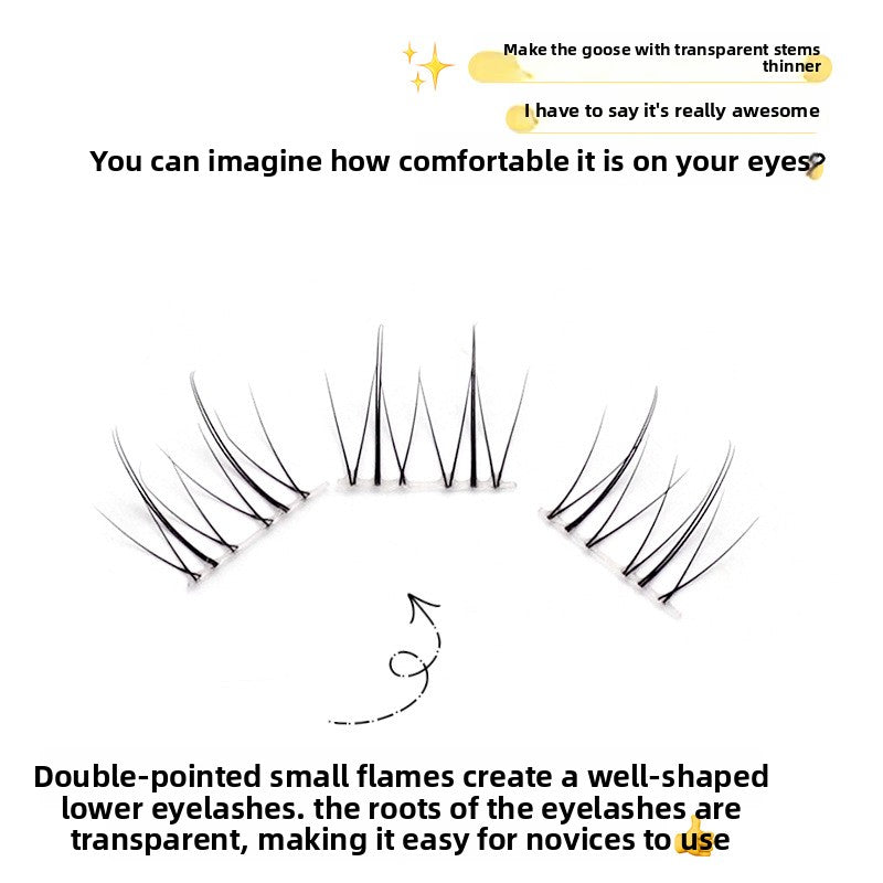 Transparent Stem Segmented False Eyelashes