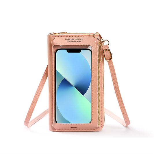 Transparent Touch-Screen Cross-Body Phone Bag