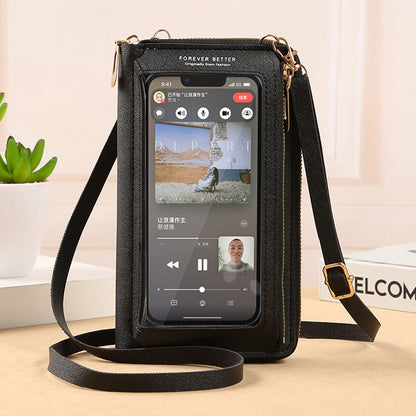 Transparent Touch-Screen Cross-Body Phone Bag