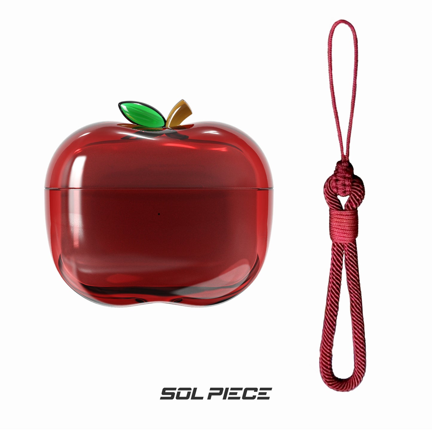 Transparent TPU AirPods Case with Lanyard