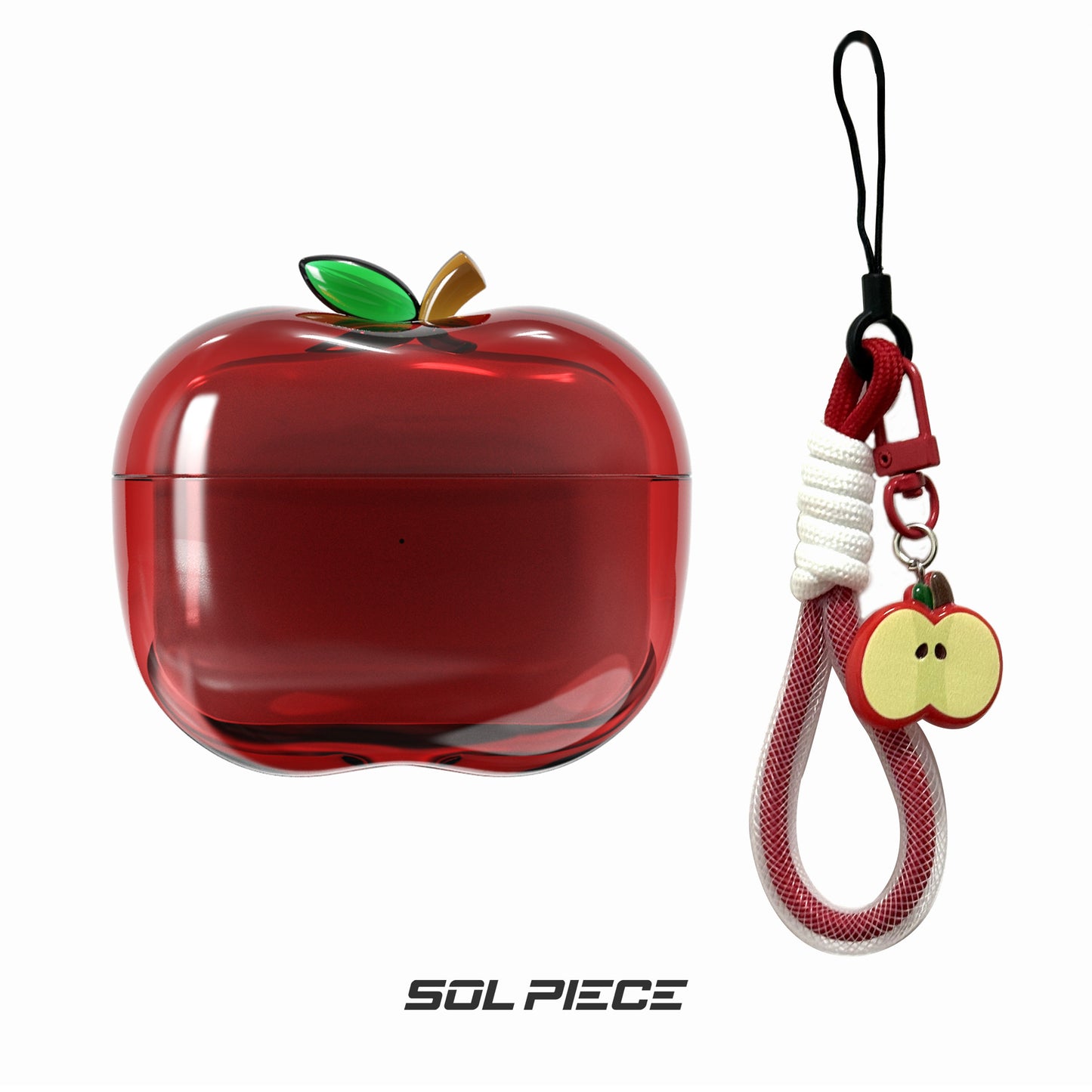 Transparent TPU AirPods Case with Lanyard
