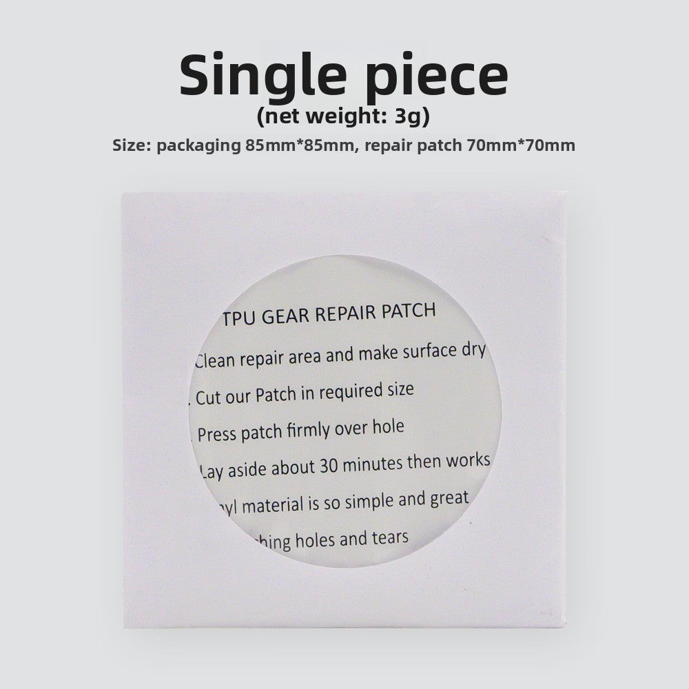 Transparent TPU Repair Patches
