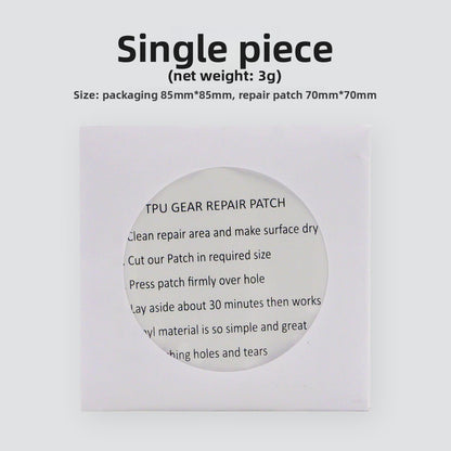Transparent TPU Repair Patches