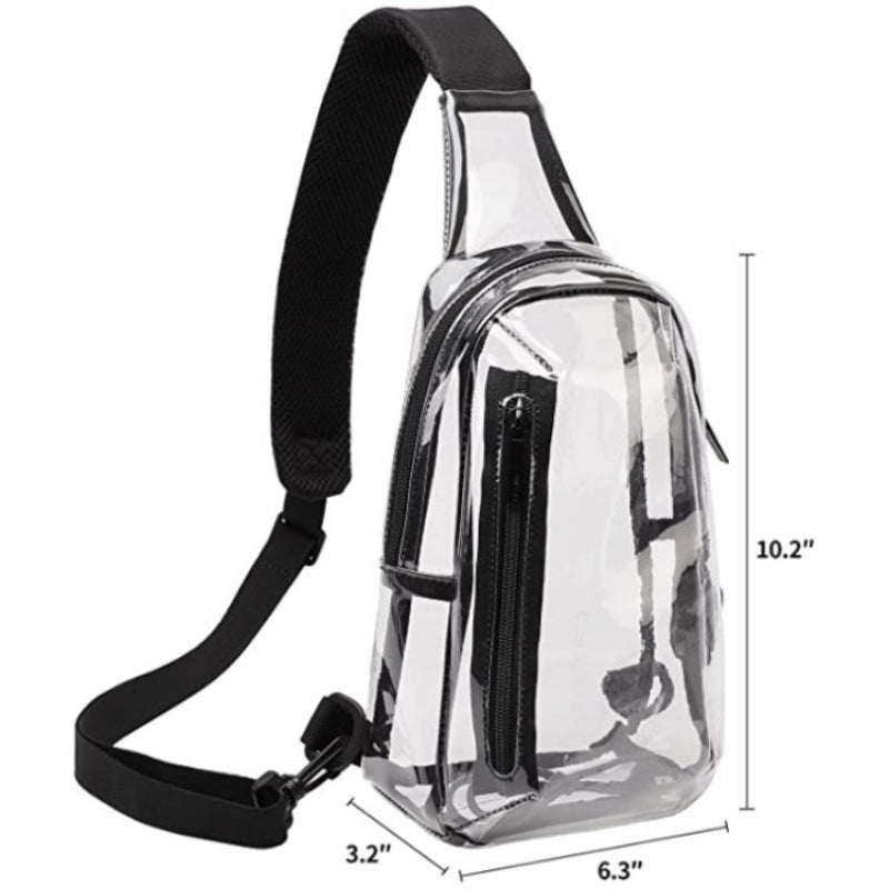 Transparent USB Charging Chest Bag