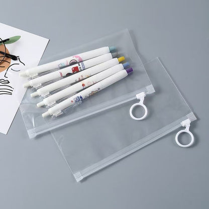 Transparent waterproof pen case
