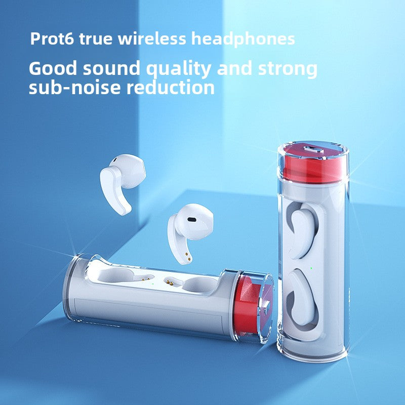 Transparent Wireless Bluetooth Earbuds with Digital Display