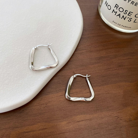 Trapezoid geometric earrings
