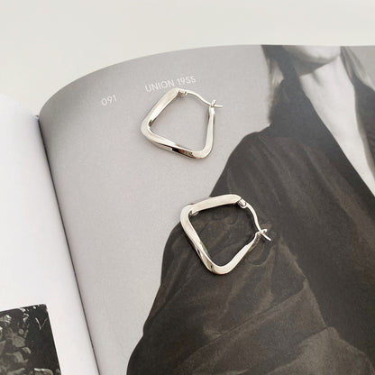 Trapezoid geometric earrings