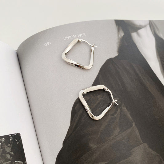 Trapezoid geometric earrings