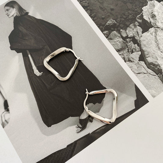 Trapezoid geometric earrings