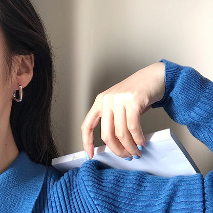 Trapezoid geometric earrings